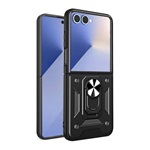 Samsung Z Flip7 GIGAPACK Defender szilikon telefonvédő ütésállóság, kameravédő, FEKETE