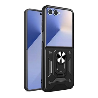 Samsung Z Flip7 GIGAPACK Defender szilikon telefonvédő ütésállóság, kameravédő, FEKETE