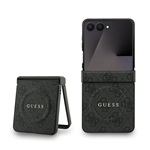 Samsung Z Flip7 GUESS 4G RING CLASSIC LOGO szilikon telefonvédő ütésállóság, MagSafe, FEKETE