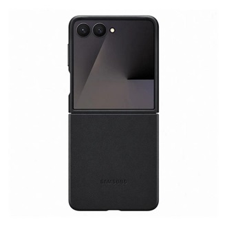Samsung Z Flip7 SAMSUNG műanyag telefonvédő ECO vegán bőr hátlap FEKETE