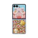 Samsung Z Flip7 SAMSUNG műanyag telefonvédő ütésállóság, cserélhető átlátszó + kártyazseb hátlap, ÁTLÁTSZÓ