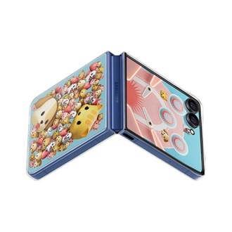 Samsung Z Flip7 SAMSUNG műanyag telefonvédő ütésállóság, cserélhető átlátszó + kártyazseb hátlap, ÁTLÁTSZÓ