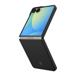 Samsung Z Flip7 SPIGEN AIRSKIN szilikon telefonvédő ütésállóság, karbon minta, FEKETE