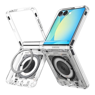 Samsung Z Flip7 SPIGEN ULTRA HYBRID MAG NEO ONE műanyag telefonvédő ütésállóság, MagSafe, ÁTLÁTSZÓ