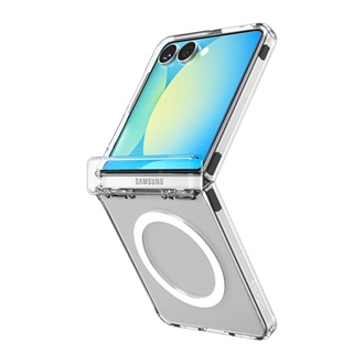 Samsung Z Flip7 SPIGEN ULTRA HYBRID MAG műanyag telefonvédő ütésállóság, MagSafe, ÁTLÁTSZÓ