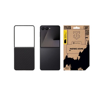 Samsung Z Flip7 TACTICAL MAGFORCE ARAMID szilikon telefonvédő ultravékony, karbon minta, FEKETE