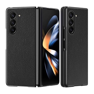 Samsung Z Fold6 5G Gigapack Műanyag telefonvédő bőr hatású bevonat FEKETE