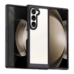 Samsung Z Fold6 5G Gigapack Szilikon telefonvédő ütésállóság, átlátszó hátlap, FEKETE