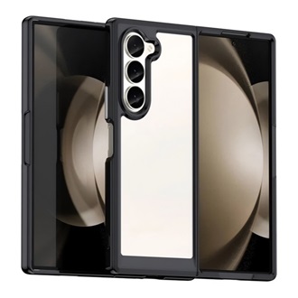 Samsung Z Fold6 5G Gigapack Szilikon telefonvédő ütésállóság, átlátszó hátlap, FEKETE