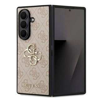 Samsung Z Fold7 GUESS 4G BIG LOGO szilikon telefonvédő ütésállóság, bőr hatású hátlap, RÓZSASZÍN