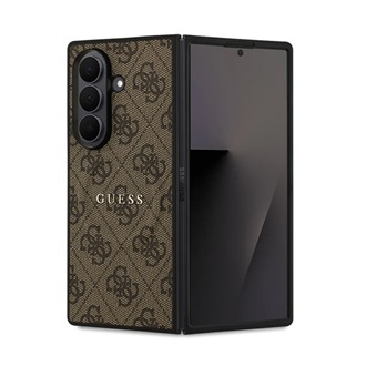 Samsung Z Fold7 GUESS 4G RING CLASSIC LOGO szilikon telefonvédő ütésállóság, MagSafe, SÖTÉTBARNA