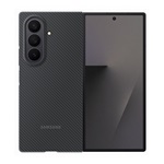 Samsung Z Fold7 SAMSUNG műanyag telefonvédő karbon minta + képernyővédő fólia FEKETE (Gigapack csomagolás)