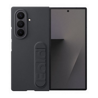 Samsung Z Fold7 SAMSUNG szilikon telefonvédő matt, kitámasztó + képernyővédő fólia, FEKETE