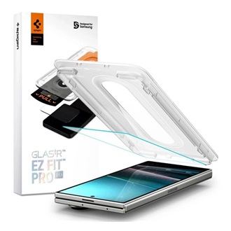 Samsung Z Fold7 SPIGEN EZ FIT HD képernyővédő üveg 2.5D, 9H + segédkeret, ÁTLÁTSZÓ
