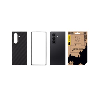 Samsung Z Fold7 TACTICAL MAGFORCE ARAMID szilikon telefonvédő ultravékony, karbon minta, FEKETE