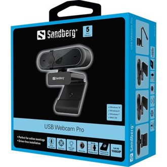 Sandberg 133-95 Webcam Pro webkamera fekete