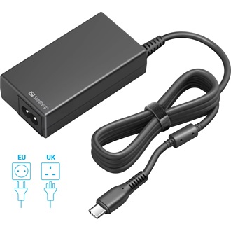 Sandberg 135-76 65W univerzális hálózati töltő adapter fekete (EU+UK)