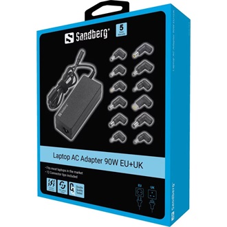 Sandberg 135-78 90W notebook hálózati töltő adapter fekete 12-tip