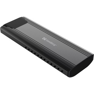 Sandberg 136-39 M.2 2280 PCIe NVMe USB3.2 Gen 2×1 C külső ház fekete (aluminium)