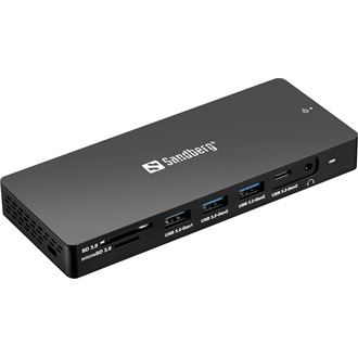 Sandberg 136-61 13-port 100W USB-C dokkoló fekete