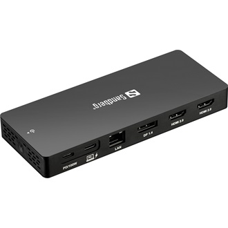 Sandberg 136-61 13-port 100W USB-C dokkoló fekete