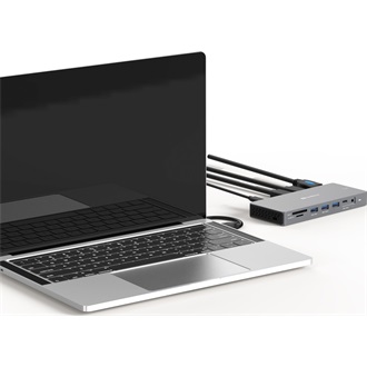 Sandberg 136-61 13-port 100W USB-C dokkoló fekete