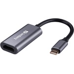 Sandberg USB-C -> HDMI 2.0 M/F adapter ezüst DP Alt Mode