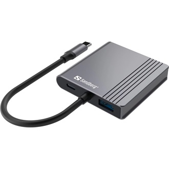 Sandberg 136-44 4-port 100W USB-C dokkoló szürke
