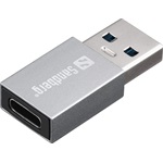Sandberg 136-46 USB-A 3.2 Gen1 -> USB-C 3.2 Gen1 M/F adapter szürke