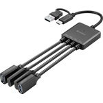 Sandberg 136-81 4-portos USB-C/A hub fekete