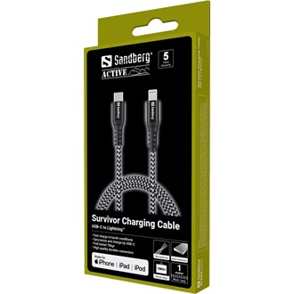 Sandberg 441-55 Lightning - USB-C M/M adatkábel 1m