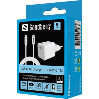 Sandberg 441-58 20W univerzális hálózati töltő adapter fehér