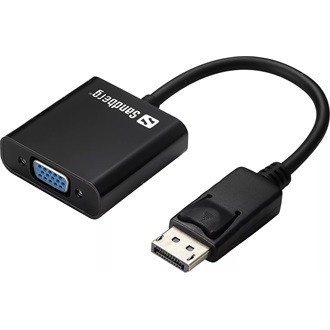 Sandberg 508-43 DisplayPort 1.2 -> VGA M/F adapter 0.2m fekete