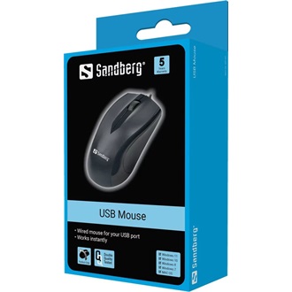 Sandberg 631-01 optikai USB egér fekete