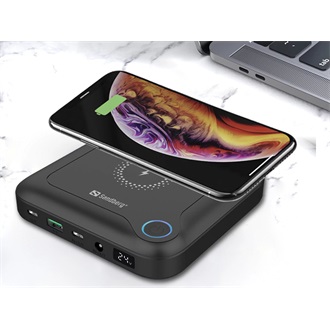 Sandberg All-in-1 24000mAh Li-ion powerbank fekete (12-tip)