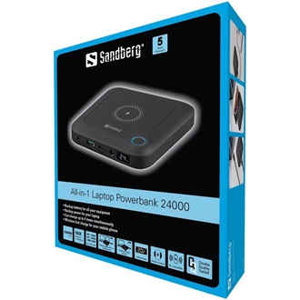 Sandberg All-in-1 24000mAh Li-ion powerbank fekete (12-tip)