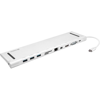 Sandberg All-in-1 USB-C dokkoló ezüst-fehér
