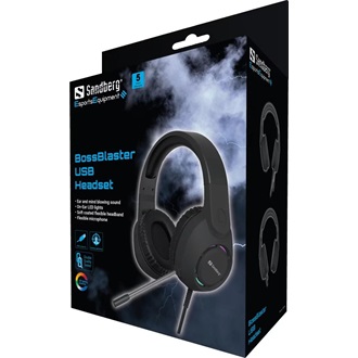 Sandberg BossBlaster gaming fejhallgató headset fekete