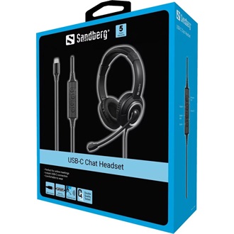 Sandberg Chat fejhallgató headset fekete