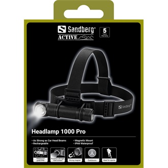 Sandberg Headlamp 1000 Pro IP66 1000lm vízálló fehér LED fejlámpa