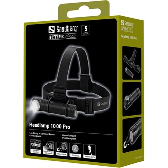 Sandberg Headlamp 1000 Pro IP66 1000lm vízálló fehér LED fejlámpa