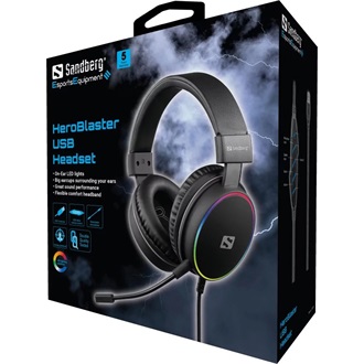 Sandberg HeroBlaster USB gaming fejhallgató headset fekete