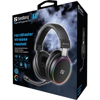 Sandberg HeroBlaster Wireless gaming fejhallgató headset fekete