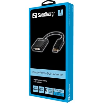 Sandberg 508-45 Displayport -> DVI-D M/F adapter 0.15m fekete