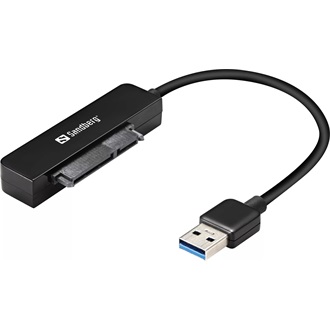 Sandberg USB-A 3.0 -> SATA All-in-One M/F adapter 0.15m fekete