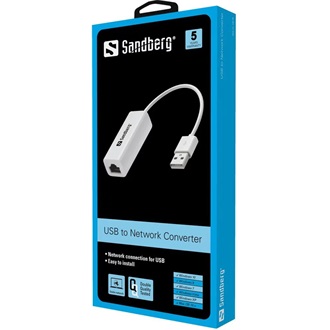 Sandberg 133-78 10/100Mbp/s USB2.0 A RJ45 hálózati adapter