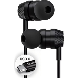 Sandberg Line-In Mic fülhallgató headset fekete