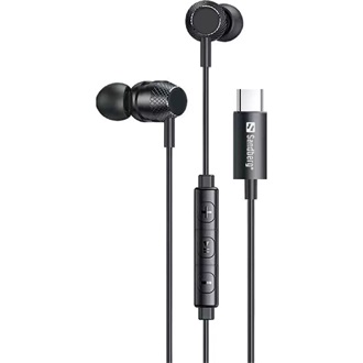 Sandberg Line-In Mic fülhallgató headset fekete