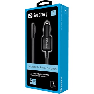 Sandberg Microsoft Surface Pro 3-7 45W tablet autós töltő adapter fekete