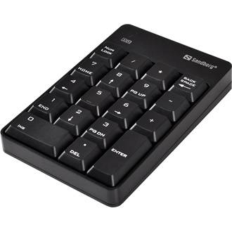 Sandberg Numeric Keypad 2 vezeték nélküli numerikus billentyűzet fekete